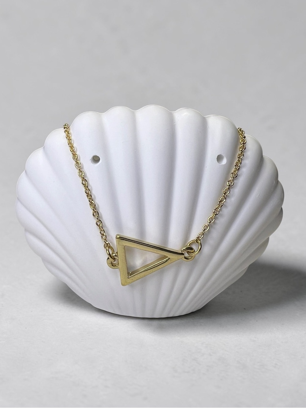 Gold Hallow Triangle Link Bracelet - Minimal Women’s Jewelry